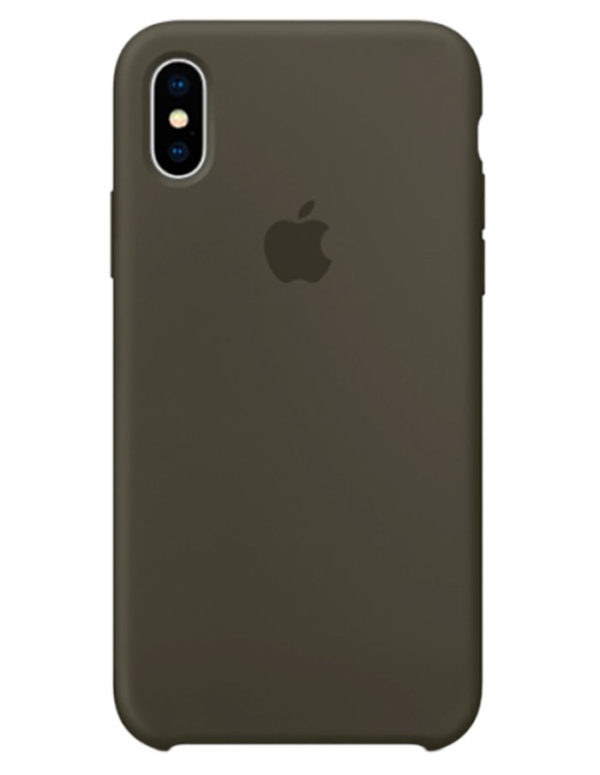 Чехол iPhone X Silicone Case Dark Olive (Оригинал)
