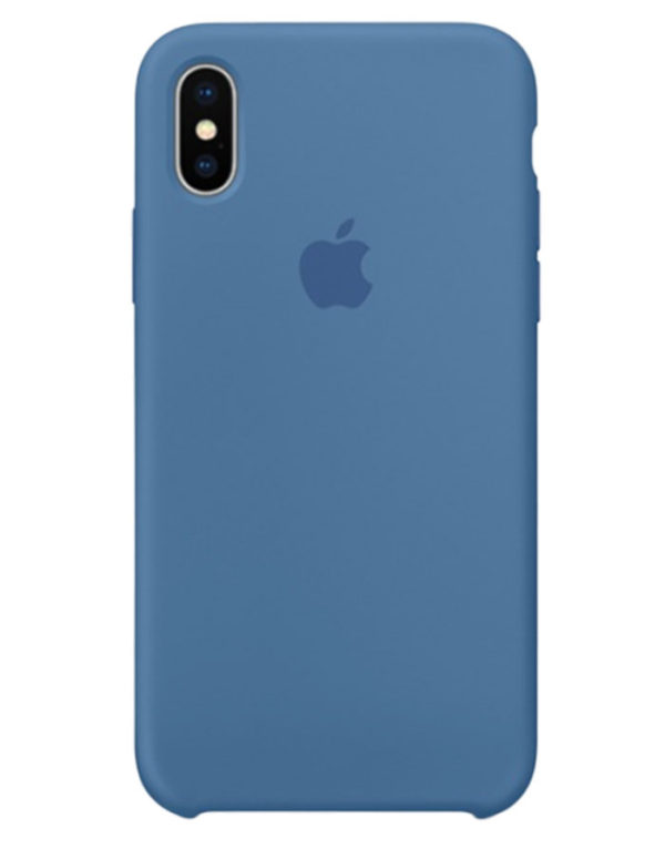 Чехол iPhone X Silicone Case Denim Blue (Оригинал)