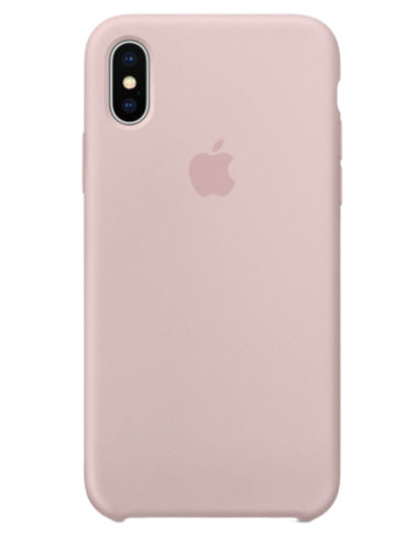 Чехол iPhone X Silicone Case Pink Sand (Оригинал)