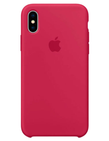 Чехол iPhone X Silicone Case Rose Red (Оригинал)