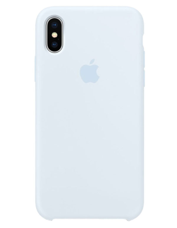 Чехол iPhone X Silicone Case Sky Blue (Оригинал)